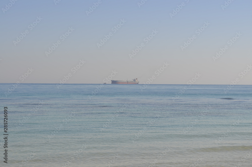 Tanker passing in the red sea Egypt