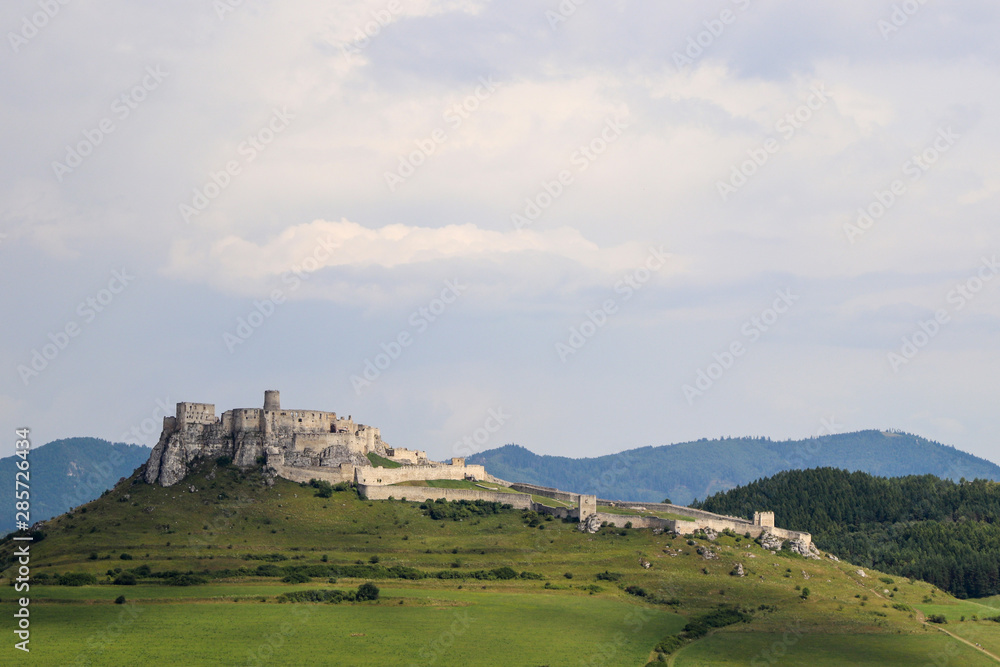 The Spis Castle (Spissky hrad). Famous National Cultural Monument in Slovakia. UNESCO heritage.
