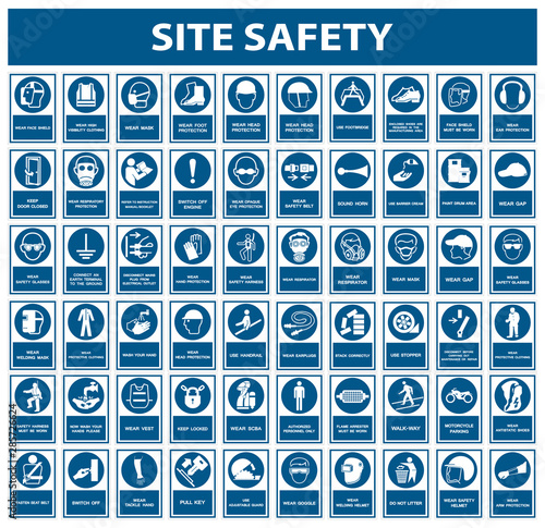 Safety PPE Must Be Worn Sign Isolate On White Background,Vector Illustration EPS.10 photo