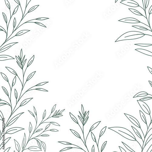 pattern plants and herbs isolated icon
