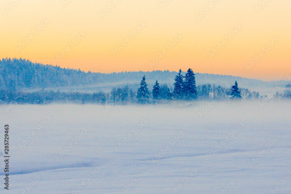 Misty Bavarian Alpine Evening