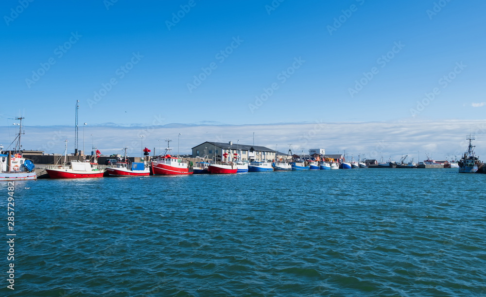 The Harbor of Hirtshals in Jutland, Denmark. July 2019