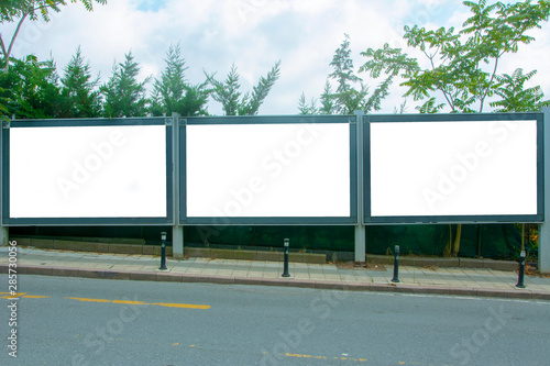Photography Empty / blank outdoor advertising billboards in the street
