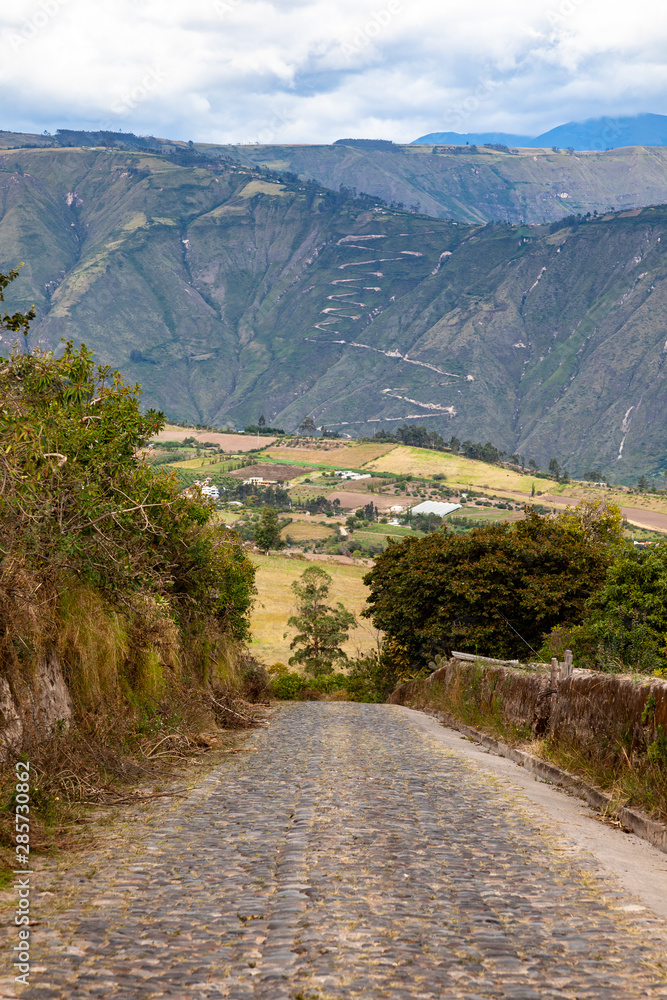 Old cobbled road, well preserved Old cobbled road, well preserved