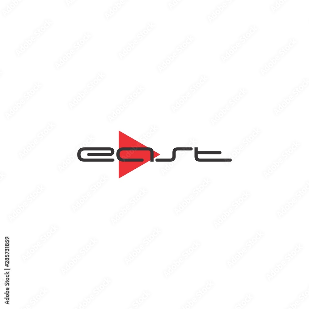 east direction arrow logo design vector east direction arrow logo design vector