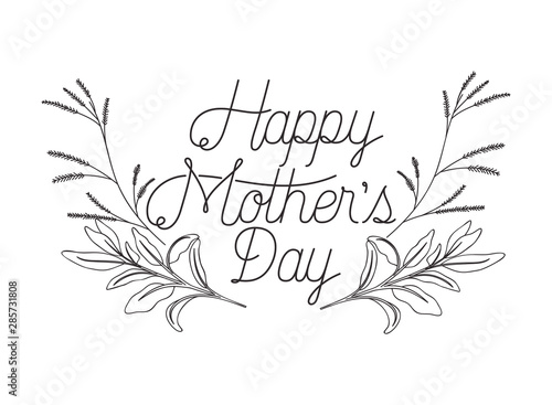 happy mothers day label icon