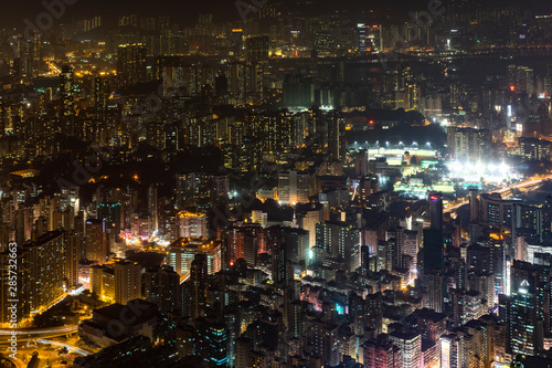 Hong Kong cityscape at night © nithid18