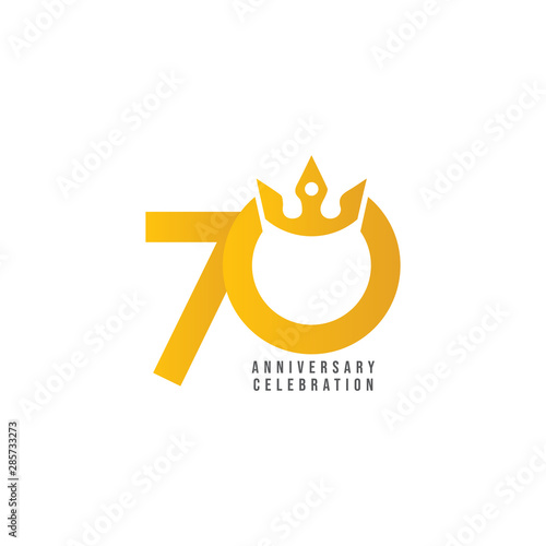 70 Years Anniversary Celebration Vector Template Design Illustration