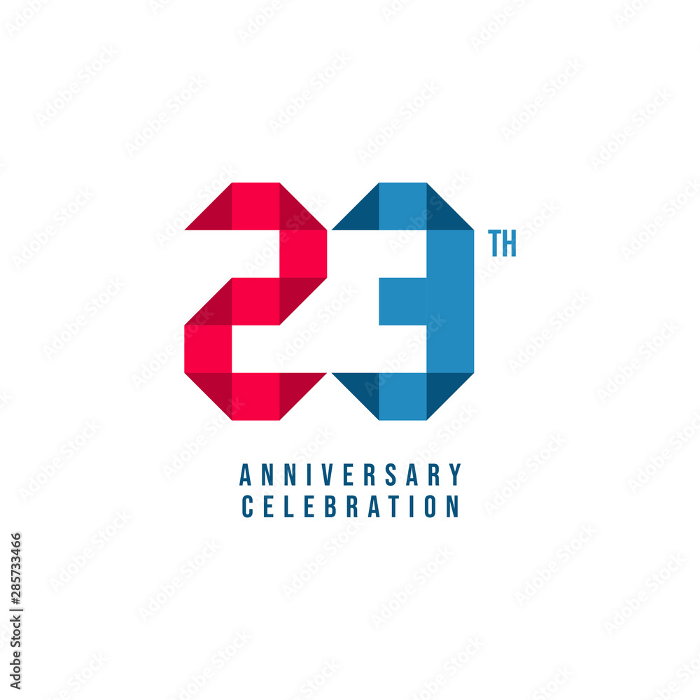 23 th Anniversary Celebration Vector Template Design Illustration 23 th Anniversary Celebration Vector Template Design Illustration