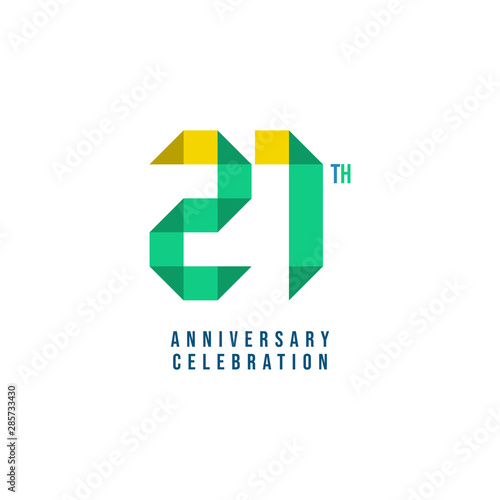 Free Download 21 th Anniversary Celebration Vector Template Design Illustration - GFXLoad