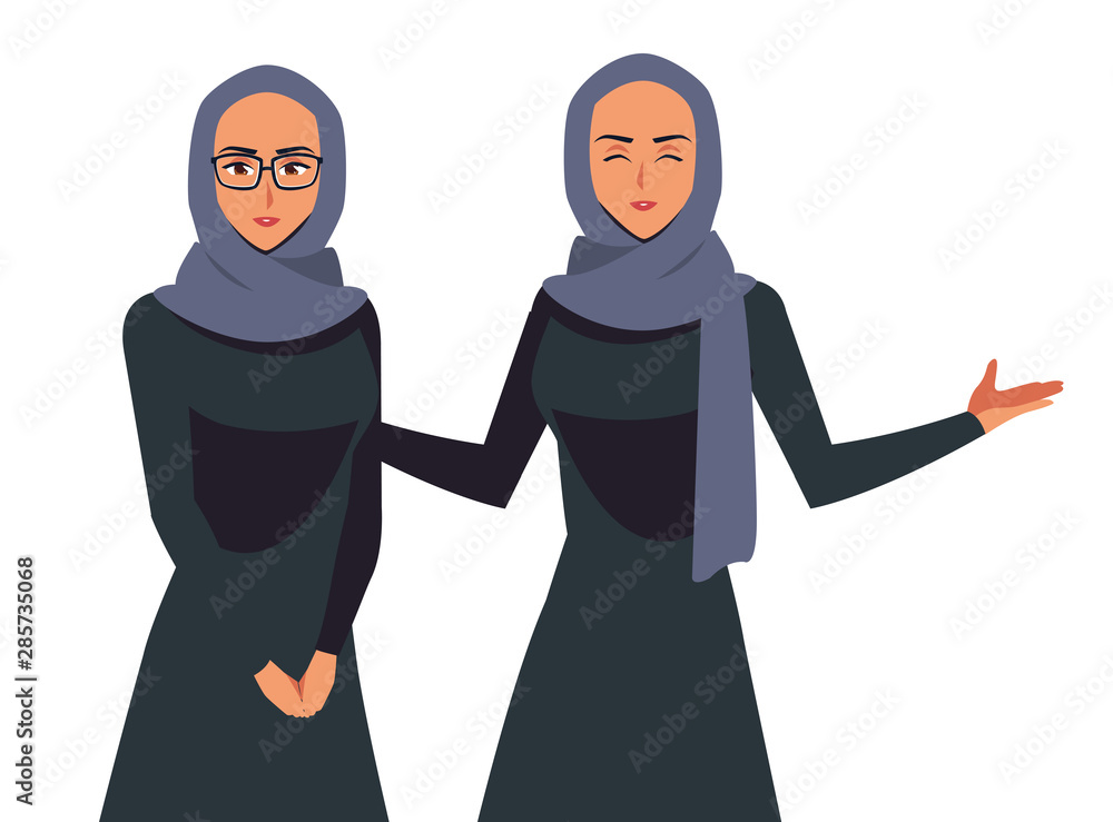 arab women character in a hijab
