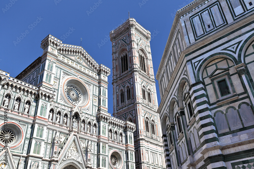 The Cathedral of Santa Maria del Fiore in Venice with the Bell Tower and the Baptistry
