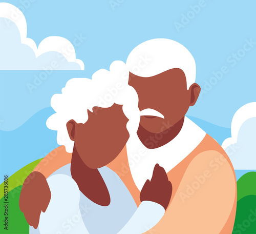 happy grandparents day flat design