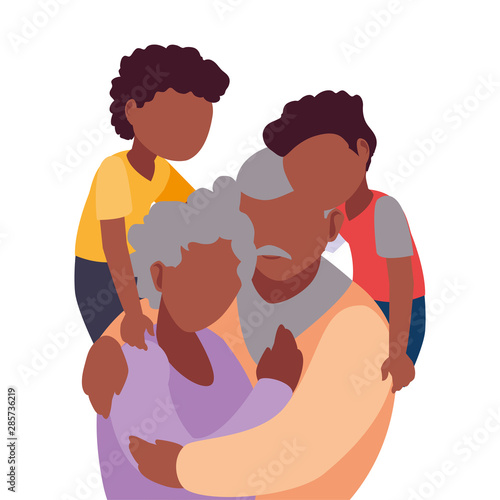 happy grandparents day flat design