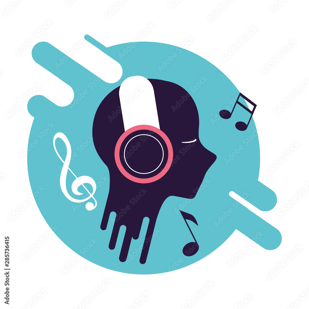 music sound flat design style music sound flat design style
