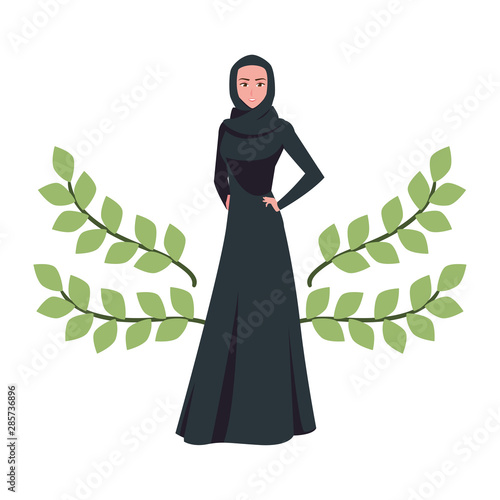 arab woman character in a hijab