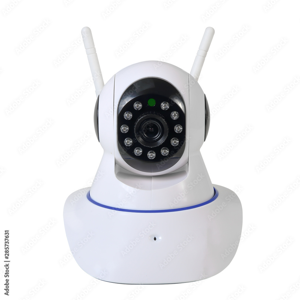 CCTV ,IP camera wireless security isolated on white background with ...