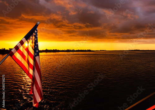 flag on the beach