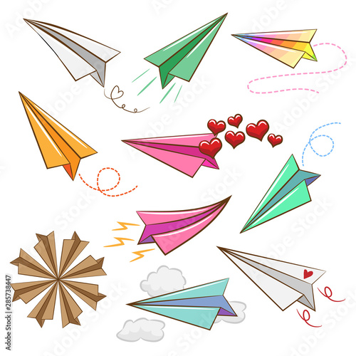 paper plane vector clipart