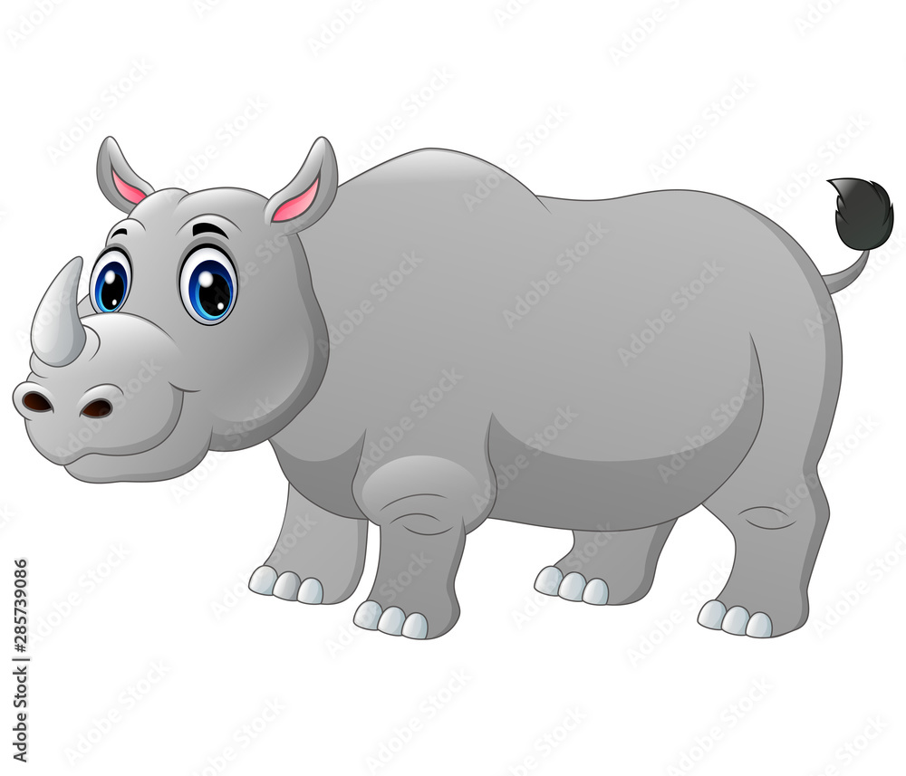 A big rhino cartoon 