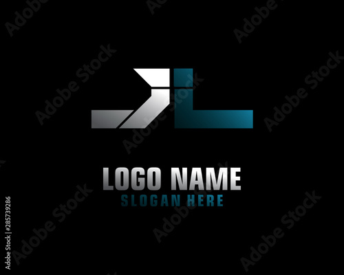 JL Initial letter logo template vector	