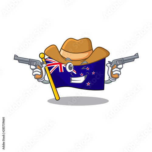 Cowboy flag new zealand on the mascot