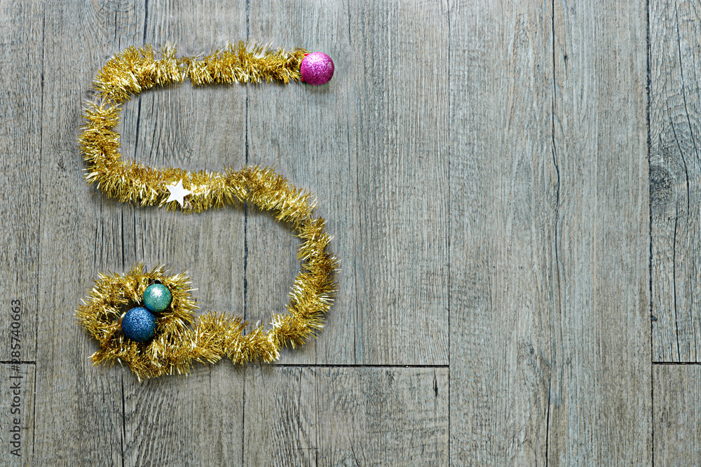 combination of Christmas balls and garlands combination of Christmas balls and garlands