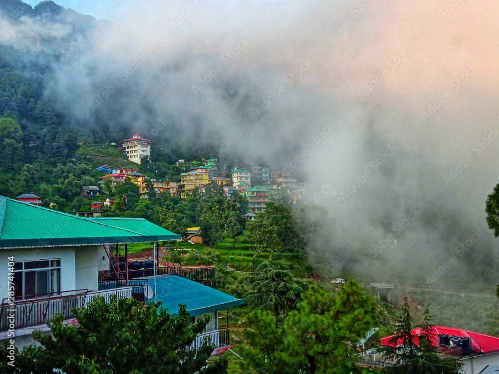 rainbow over the village