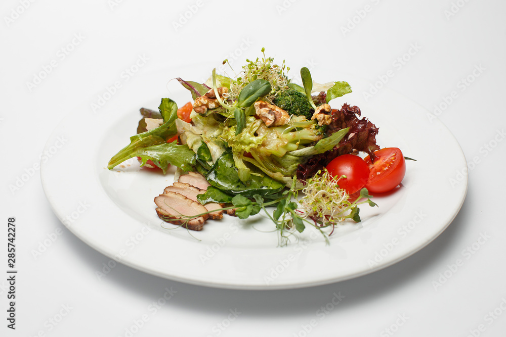 vegetable salad with nuts and meat vegetable salad with nuts and meat