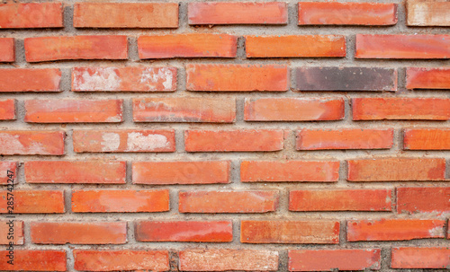 Blurred of Orange old brickwork for background or backdrop