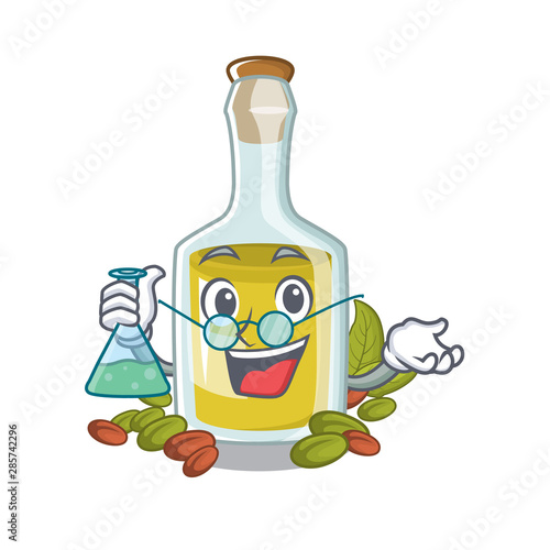Professor pistachio oil above tables cartoon wood