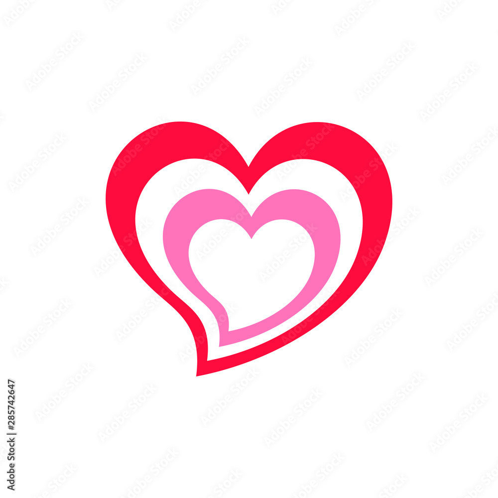 Love Icon Vector, Valentine Sign symbol, isolated on white background