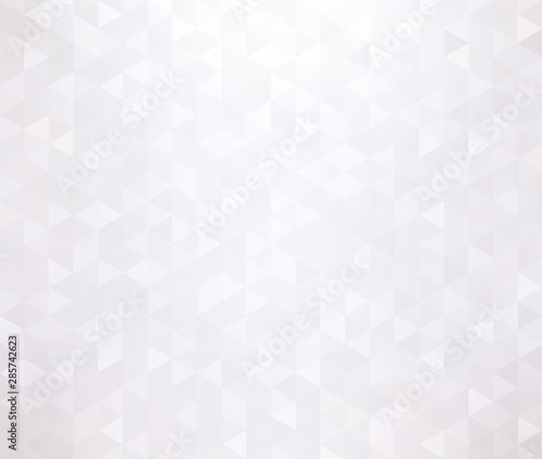 Triangular brilliance white texture. Shiny creative mosaic pattern. Light geometric trendy template. Empty subtle cool background.