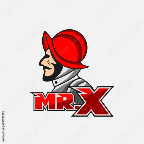 MR.X character vector logo template
