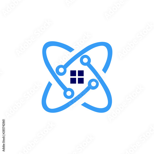 Genius building realestate logo vector