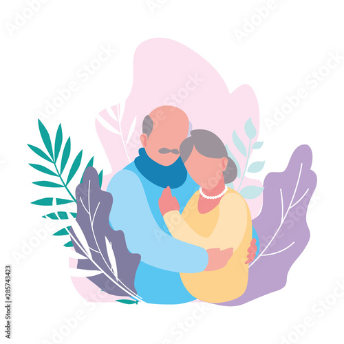 happy grandparents day flat design