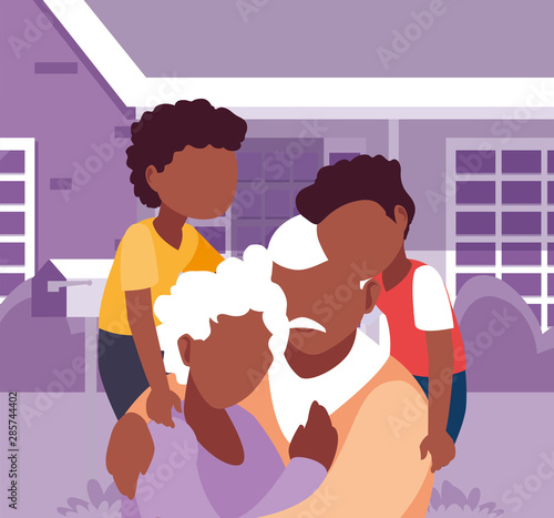 happy grandparents day flat design