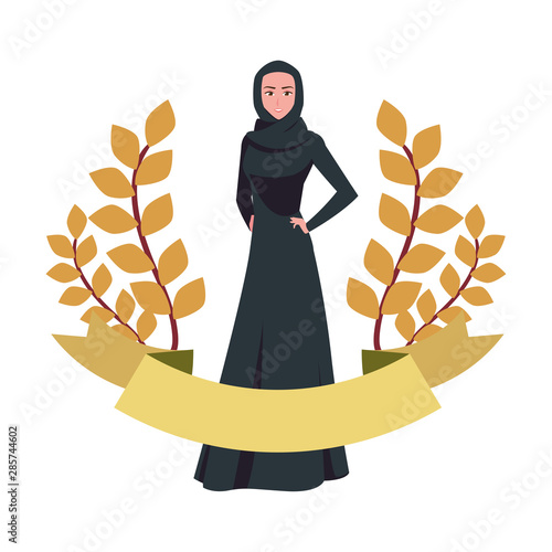 arab woman character in a hijab