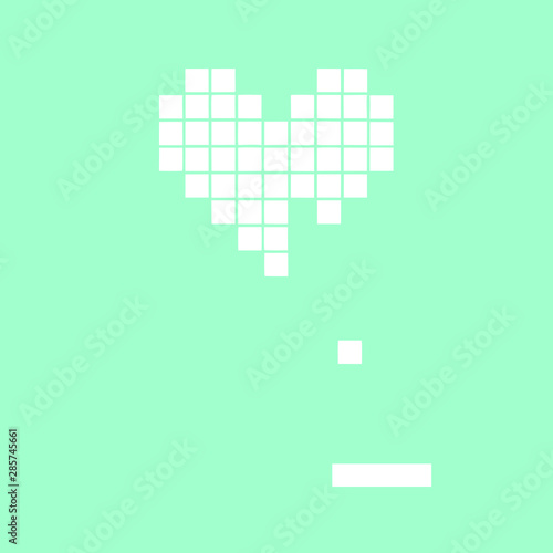 Heart Brick Game Vector Illustration
