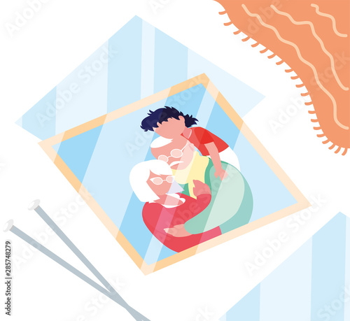 happy grandparents day flat design
