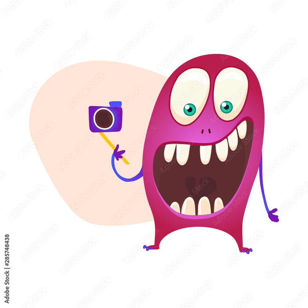 Monster isolated on white. Cartoon Monsters collection. Design for print, party decoration, t-shirt, illustration, logo, emblem or sticker. Vector. Monster isolated on white. Cartoon Monsters collection. Design for print, party decoration, t-shirt, illustration, logo, emblem or sticker. Vector.