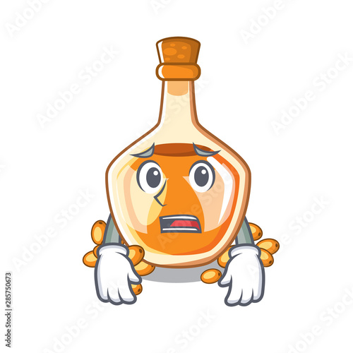 Afraid sea buckthorn oil in cartoon bowl