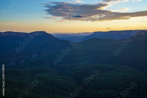 sunset at three sisters lookout, blue mountains, australia 31