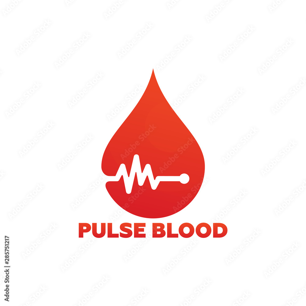 Pulse Blood Logo Template Design Vector, Emblem, Design Concept, Creative Symbol, Icon Pulse Blood Logo Template Design Vector, Emblem, Design Concept, Creative Symbol, Icon