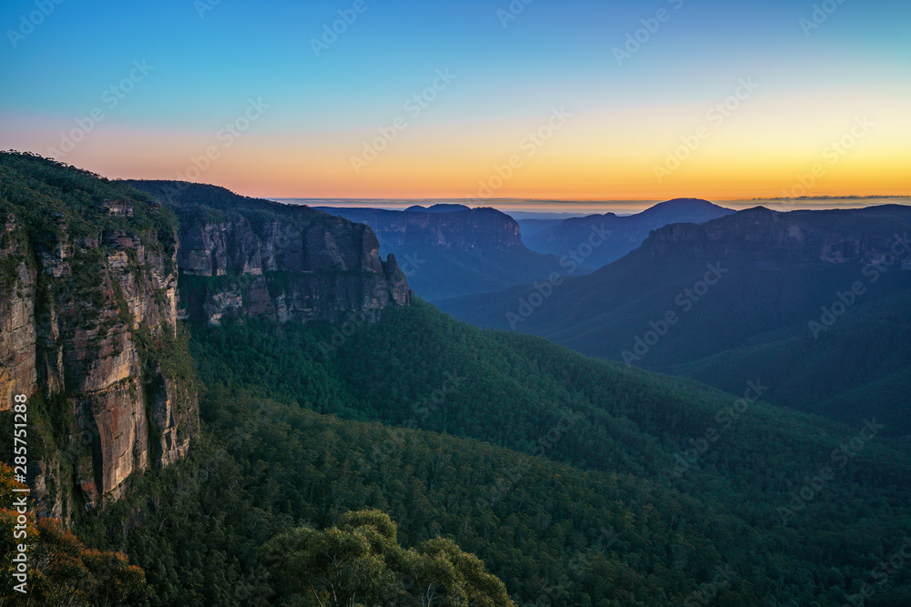 blue hour at govetts leap lookout, blue mountains, australia 20