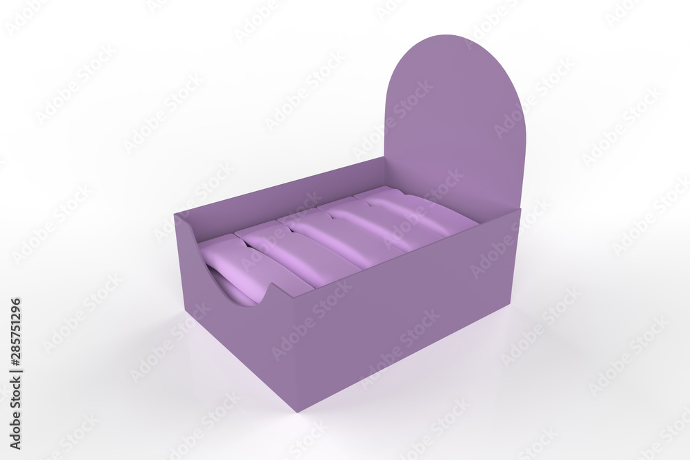 Snack Bars display Box mockup. 3d illustration Snack Bars display Box mockup. 3d illustration