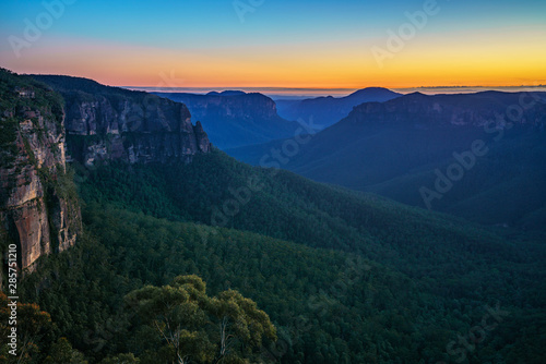 blue hour at govetts leap lookout, blue mountains, australia 15 © Christian B.
