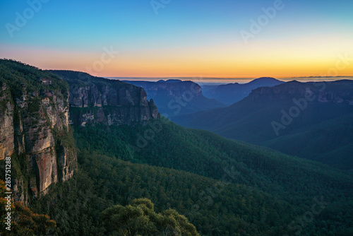 blue hour at govetts leap lookout, blue mountains, australia 20