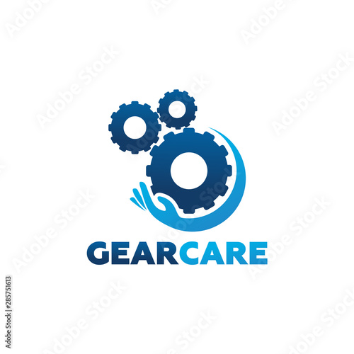 Gear Care Logo Template Design Vector, Emblem, Design Concept, Creative Symbol, Icon