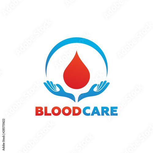 Blood Care Logo Template Design Vector, Emblem, Design Concept, Creative Symbol, Icon
